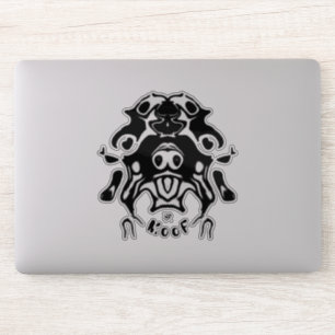 Pegatina Esbozo de perro de vaca v3