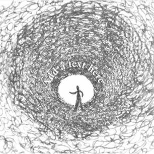 Pegatina Esbozo de túnel oscuro