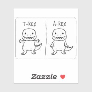 Pegatina Esbozo T-Rex de T-Pose