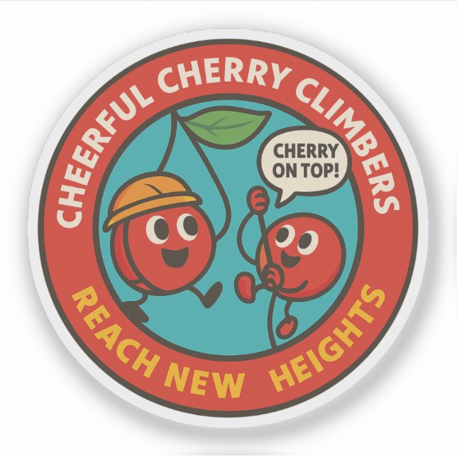 Pegatina Escalada Motivacional de Aventura Fruta (Anverso)