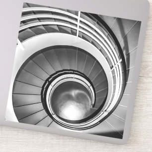 Pegatina Escalera circular BW