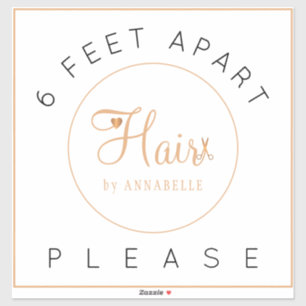 Pegatina Escalera de pelo de señalización de distancia de s