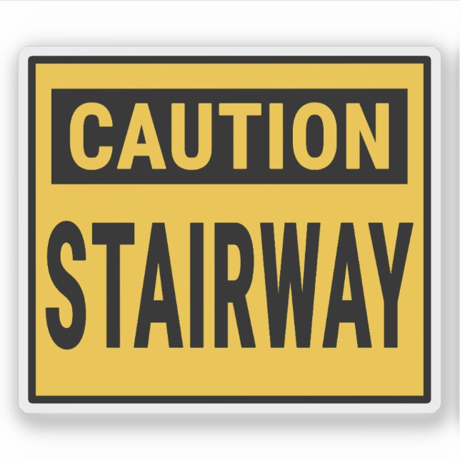 Pegatina Escalera de precaución (Anverso)