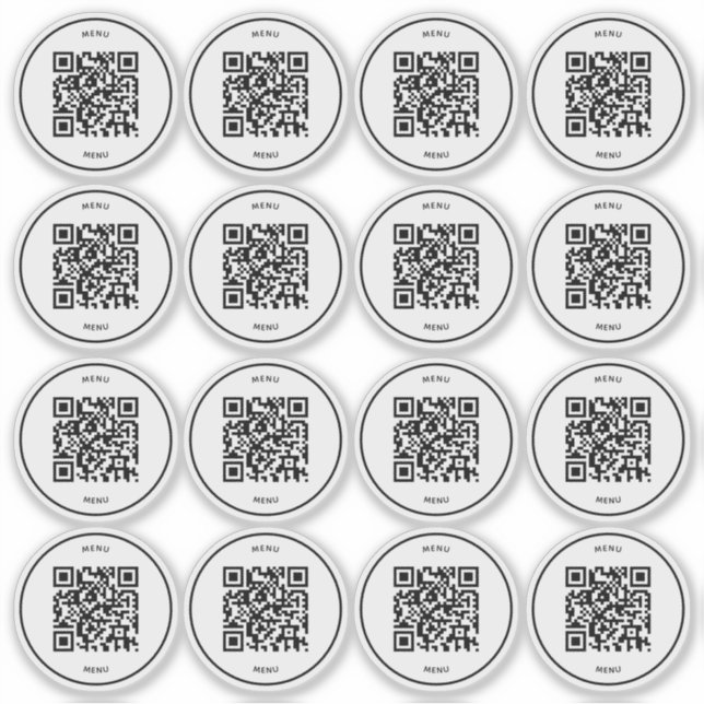 Pegatina Escanear código QR del menú | Restaurante y Café (Anverso)