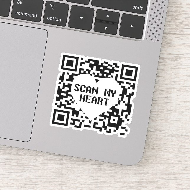 Pegatina Escanear mi corazón (Detalle)
