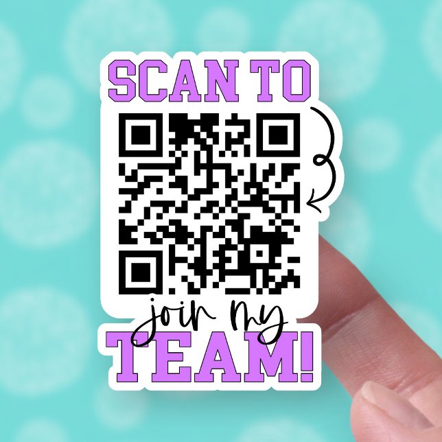Pegatina Escanear para unirse a mi equipo Purple QR Code Sm (Subido por el creador)