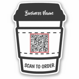 Pegatina Escaneo De Cafetería Para Solicitar El Código QR P