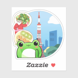 Pegatina Escape Culinario en Tokio con Gato y Rana