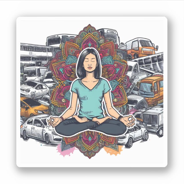 Pegatina Escape meditativo (Anverso)