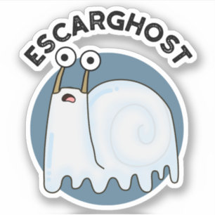 Pegatina Escarghost Funny Ghost Snail Pun