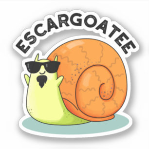 Pegatina Escargoatee Funny Snail Escargot Pun