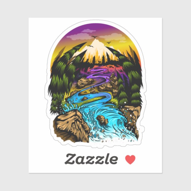 Pegatina Escena exterior (Hoja)