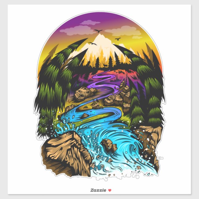 Pegatina Escena exterior (Hoja)