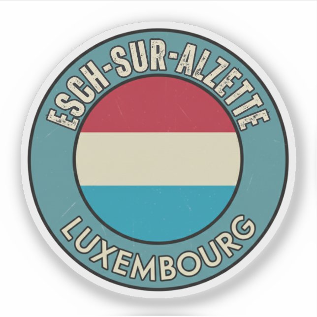 Pegatina Esch-sur-Alzette, Luxemburgo (Anverso)