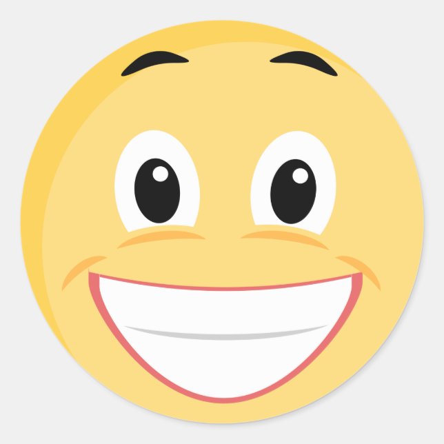 Pegatina escolar con Emoji facial (Anverso)