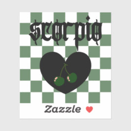 Pegatina Escorpio Arte de cerezo bajo control estético góti