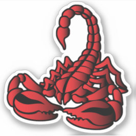 Pegatina Escorpión rojo, estilo de arte tribal