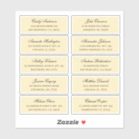 Escriba la dirección de los nombres de invitados. 