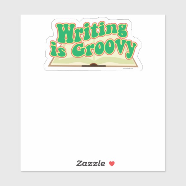 Pegatina Escribir es Groovy Retro Author Design (Hoja)