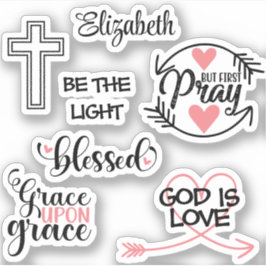 Pegatina Escritura de fe cristiana Dios es el amor Jesús