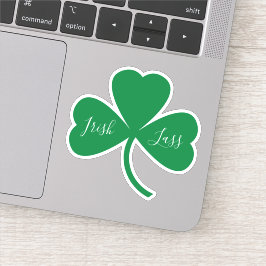 Pegatina Escritura de latón irlandesa sobre el Shamrock ver