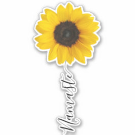 Pegatina Escritura de Namaste Stem de girasol