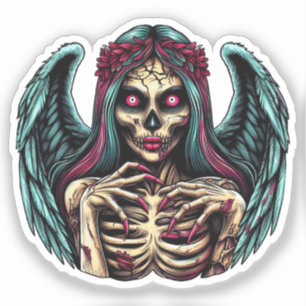 Pegatina Escrúpulo escarpado zombi Angel Dark Fantasía arte