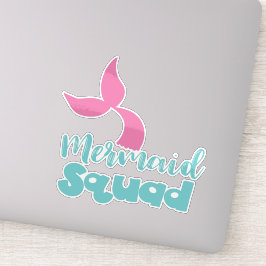 Pegatina Escuadrón de sirenas, cola de sirenas, silueta de 
