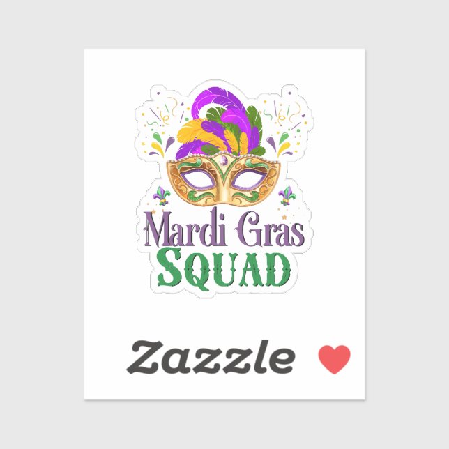 Pegatina Escuadrón Mardi Gras (Hoja)