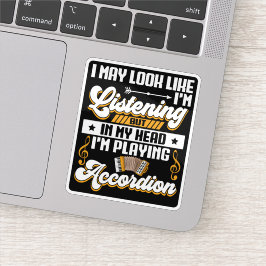 Pegatina Escuchando divertida en mi cabeza estoy jugando ac