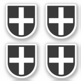 Pegatina Escudo 4-Up de St. Piran - Contorno