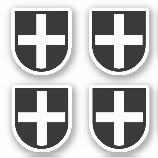 Pegatina Escudo 4-Up de St. Piran - Contorno (Anverso)