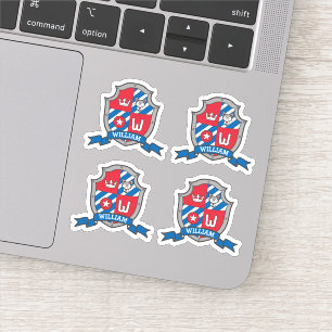 Pegatina Escudo conocido de encargo inicial del pájaro de