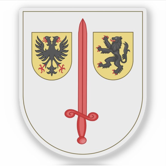 Pegatina Escudo de Aalst, Bélgica (Anverso)