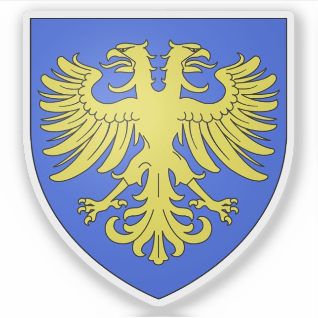 Pegatina Escudo de Alençon, Orne, Normandía (Anverso)