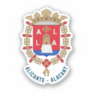 Pegatina Escudo de Alicante - Alacant, España