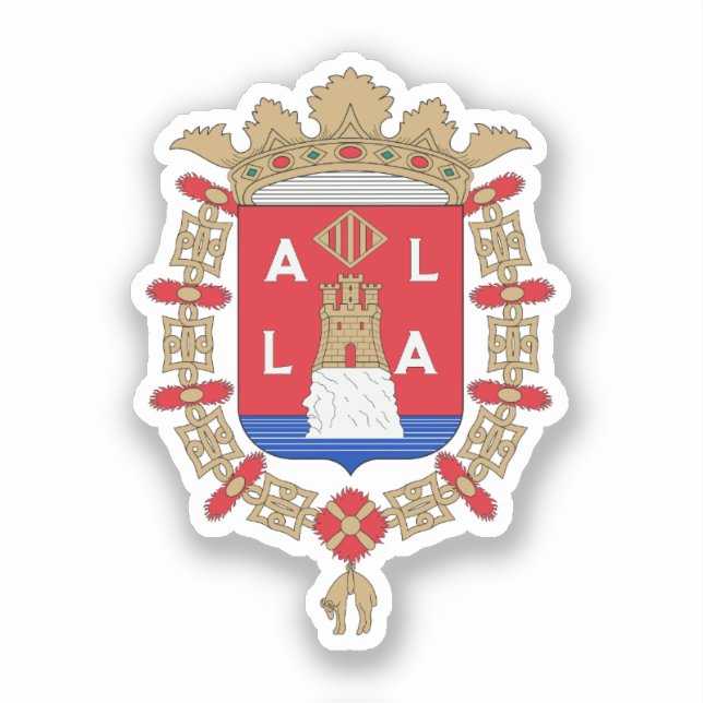 Pegatina Escudo de Alicante (España) (Anverso)