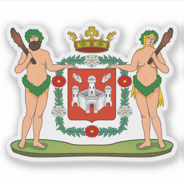 Pegatina Escudo de Amberes, Bélgica (Anverso)