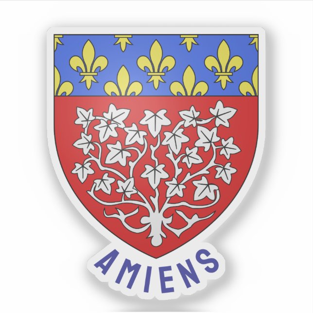 Pegatina Escudo de Amiens, Francia (Anverso)