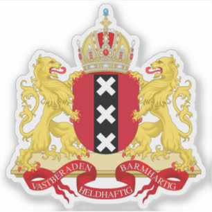 Pegatina Escudo de Amsterdam, Países Bajos