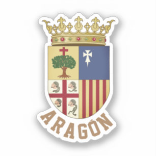 Pegatina Escudo de Aragón (Comunidad Autónoma) España