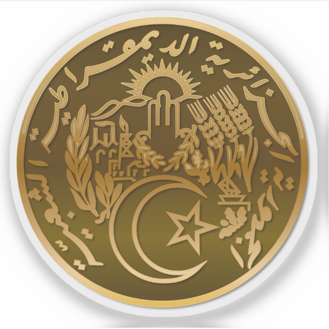 Pegatina Escudo de Argelia (Anverso)
