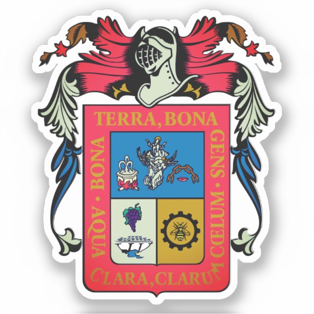 Pegatina Escudo de armas Aguascalientes (estado) - MÉXICO (Anverso)
