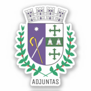 Pegatina Escudo de armas de Adjuntas, Puerto Rico