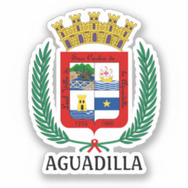 Pegatina Escudo de armas de Aguadilla, Puerto Rico