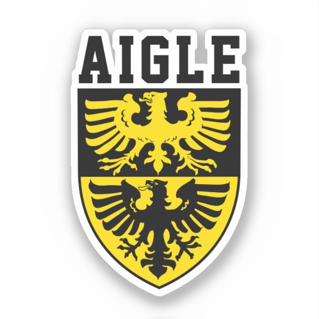 Pegatina Escudo de armas de Aigle, Suiza (Anverso)