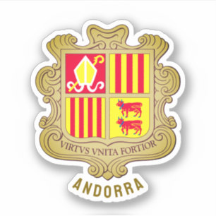 Pegatina Escudo de armas de Andorra