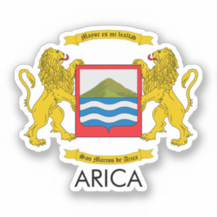 Pegatina Escudo de Armas de Arica, Chile