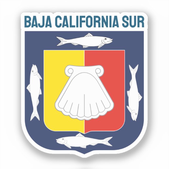 Pegatina Escudo de armas de Baja California Sur (Anverso)