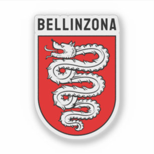 Pegatina Escudo de armas de Bellinzona, Suiza